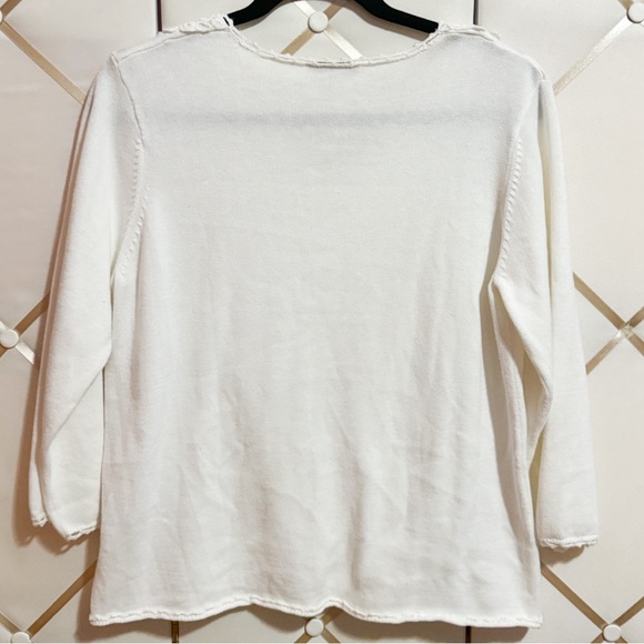 🛑CLEARANCE😮 Christopher & Banks | Crochet Trim Knit Top/Beads | Size M | GUC - Picture 3 of 4